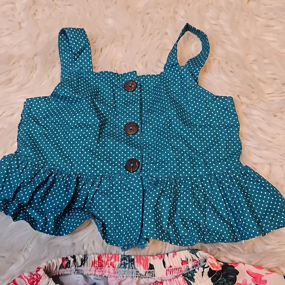 Toddler Girls Boho Floral Boutique Set
